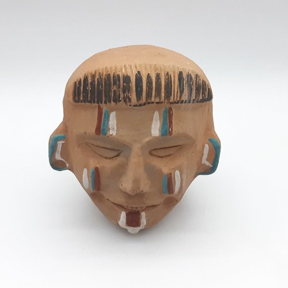 Terracotta Mayan Head Bust of the God Kukulkan - Picture 11 of 11